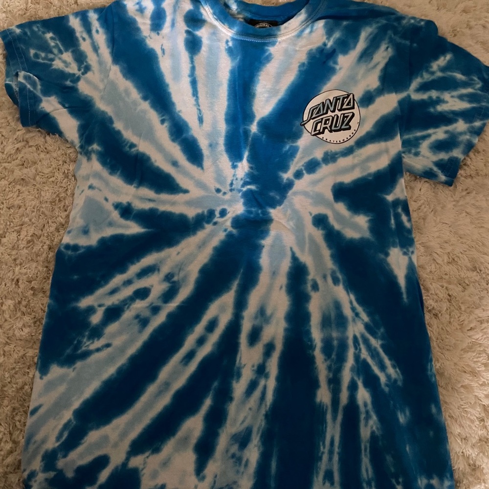 Men’s Blue Tie Dye Santa Cruz Shirt